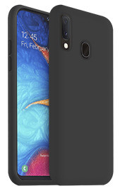Луксозен силиконов гръб ТПУ ултра тънък МАТ за Samsung Galaxy A20e A202F черен